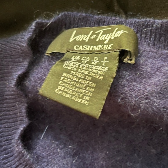 Cobalt/Royal Blue 💯 Cashmere V-Neck Sweater - Picture 4 of 4